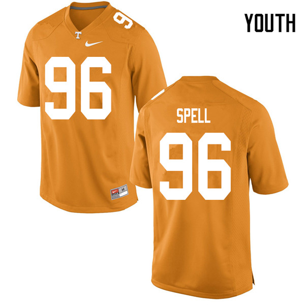 Youth #96 Airin Spell Tennessee Volunteers College Football Jerseys Sale-Orange